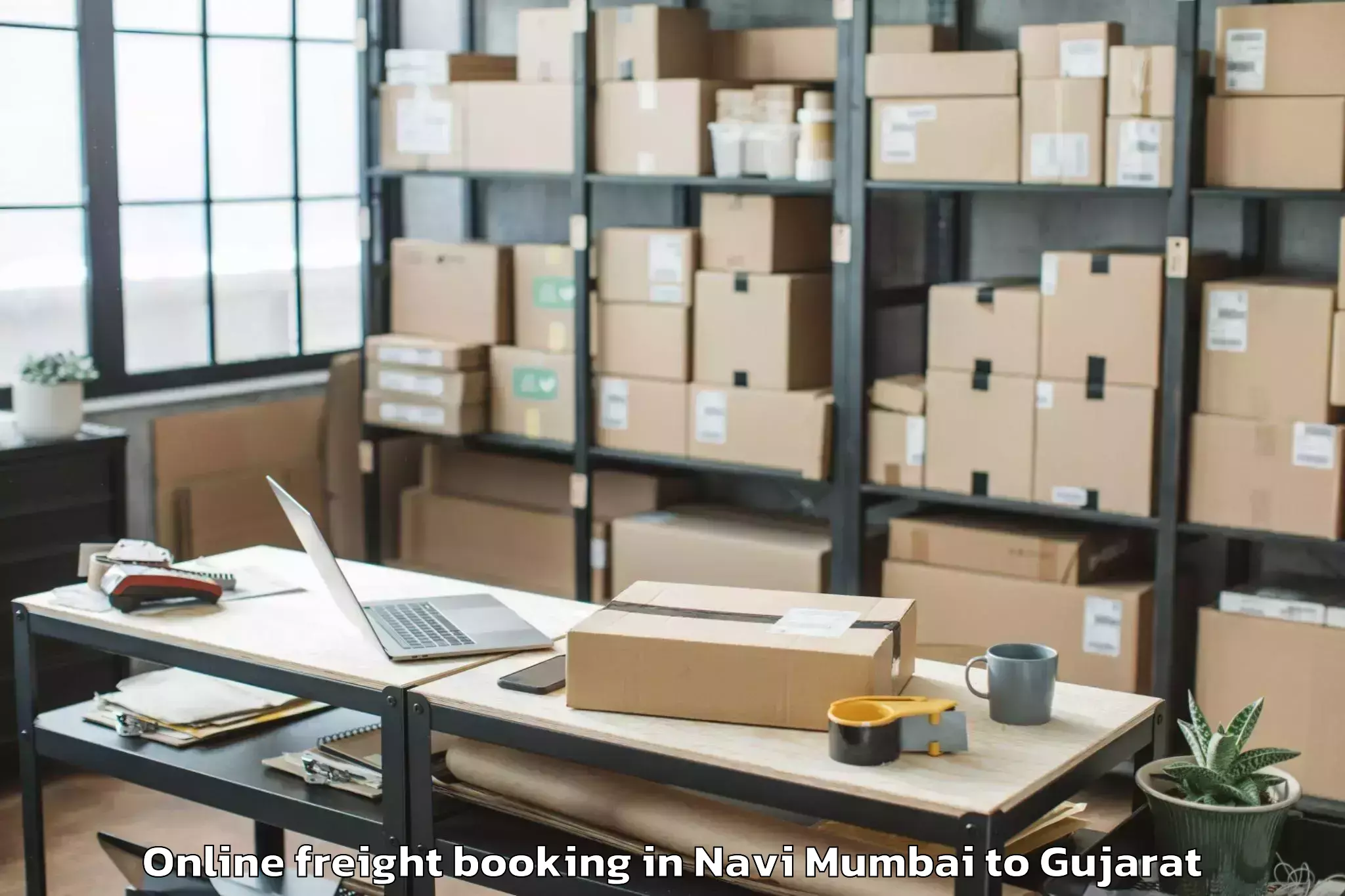 Hassle-Free Navi Mumbai to Valia Online Freight Booking